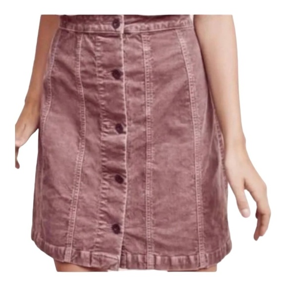 Pilcro and the Letterpress A-line Corduroy Mini Skirt - Picture 1 of 8